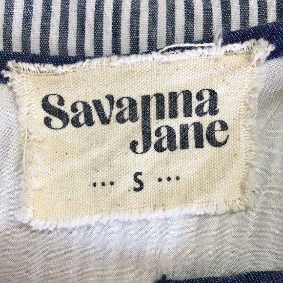 Savanna Jane Women’s Boho Floral Stripes Summer Shift Mini Dress Size Small - Picture 12 of 13